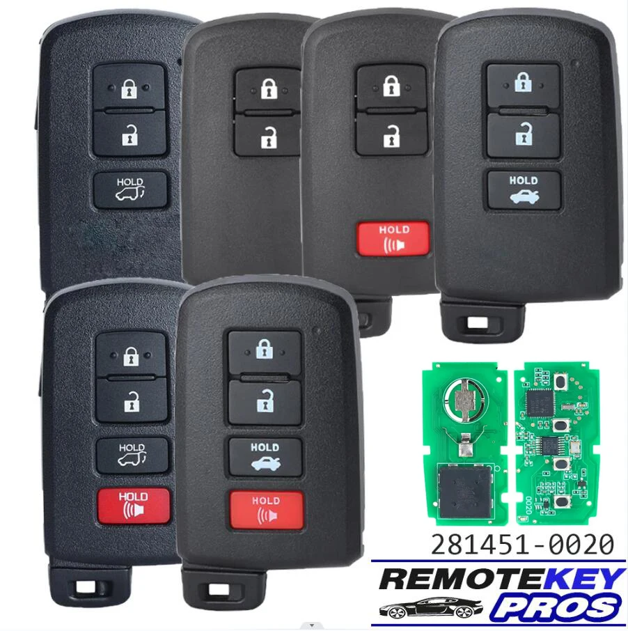 DIYKEY 281451-0020 G , HYQ14FBA Smart Remote Key 312/314.3MHz / 433MHz Fob for Toyota RAV4 Corolla PRIUS C 2012-2020