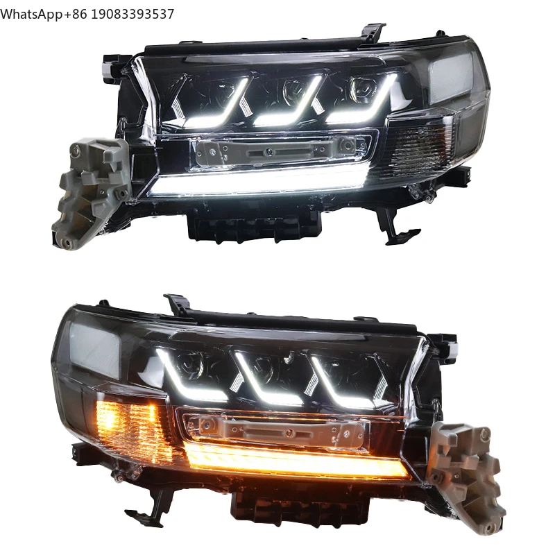 

Фары YU GUANG для Toyota Land Cruiser Pickup 2016-2021 LC200, обновленные, аксессуары для Land Cruiser LC 200, пара светодиодных фар