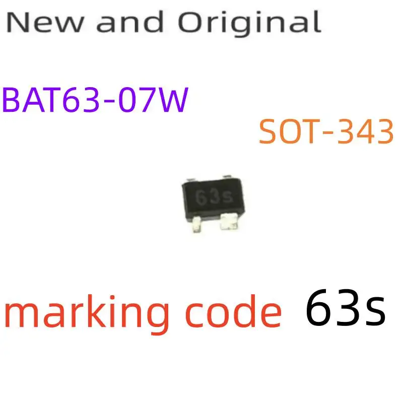 

Bat63-07W Sot343 3V 100Ma Schottky Diode Marking Code 63S