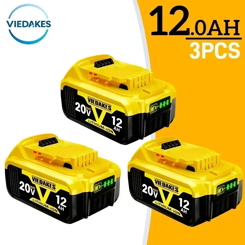 Origineel voor DEWALT 20V batterij 12Ah Hoge Capaciteit, voor DCB609 DCB606 DCB205 DCB206 DCB209 DCB182 20V Elektrisch Gereedschap
