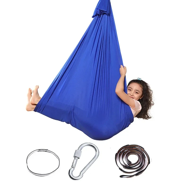 150x280cm set completo per bambini Home Hanging Swing Seat Yoga Fitness Hammock Nylon Elastic Therapy Cuddle Wrap attrezzatura per Yoga aerea