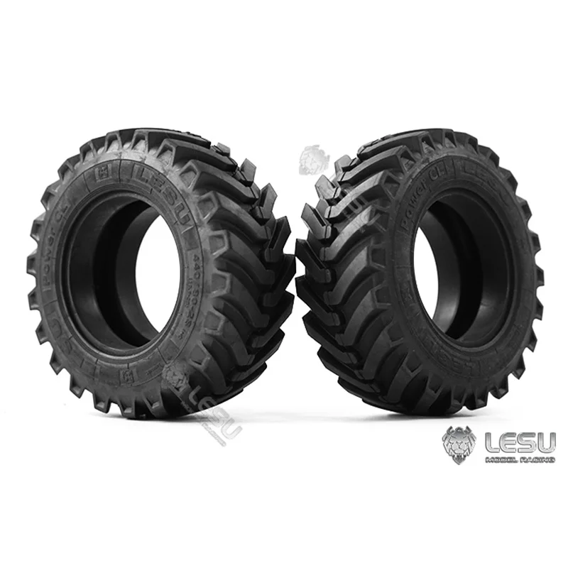 LESU RC Parts Rear Rubber Tires for 1/14 Scale BL71 Backhoe Loader Hydraulic RC Excavator Model Accessories Toys TH22429-SMT3