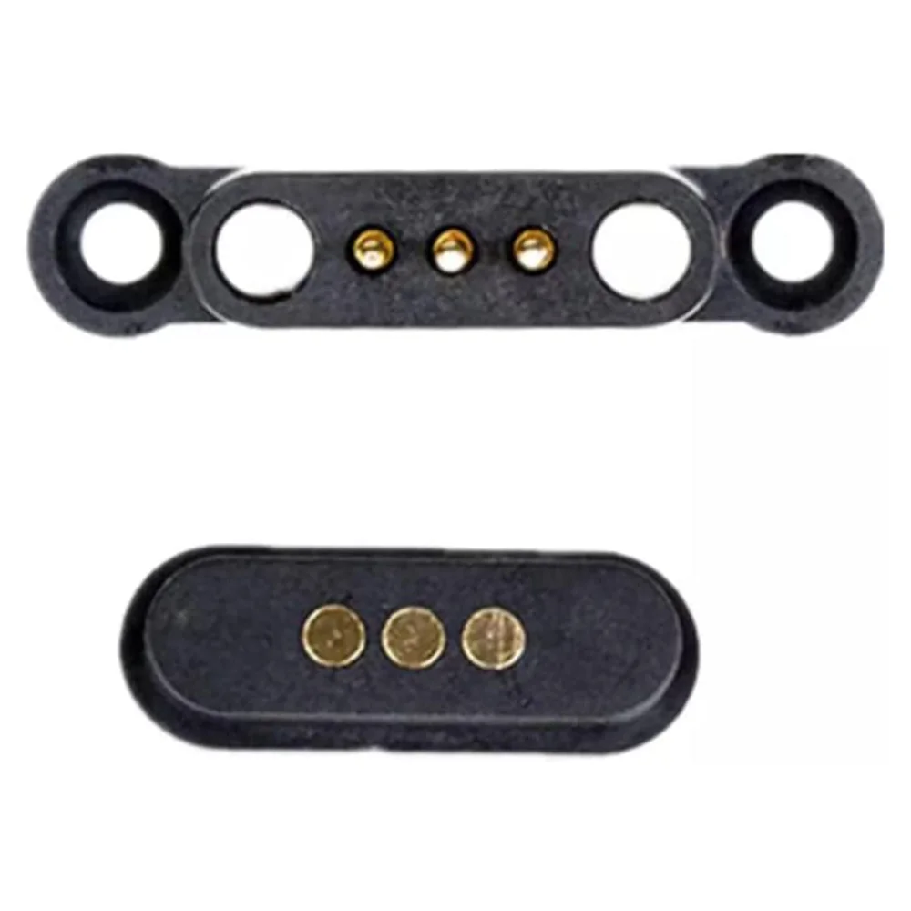 Mola carregada conector magnético Pogo Pin, macho e fêmea sonda, 3 posições ímãs, 2,3mm, 3 P através de furos, 3 pares