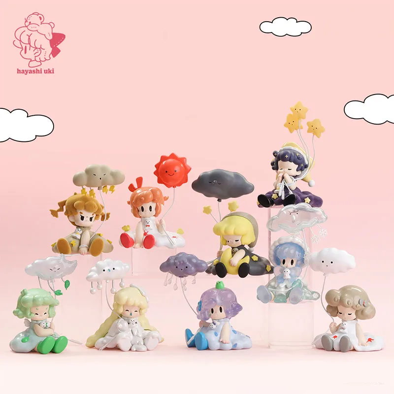 Original 52Toys Lovely Uki's Doll Moods and Weather Series Uki Blind Box Toys Mystery Box Cute Uki Action Figure Doll Toys