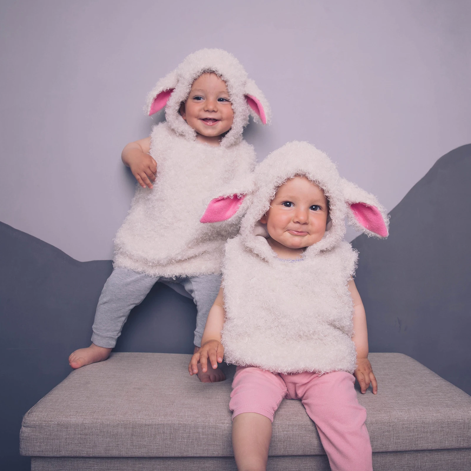 Toddler Baby Animal Costume Cosplay Outfit Cute Cow Lamb Bunny Whale Costume Romper Children Cotton Fleece Jumpsuit