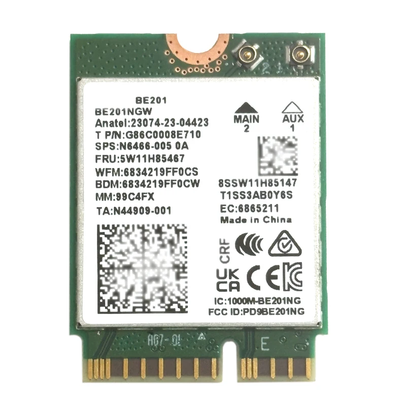 Karta bezprzewodowa Tri-Band WIFI 7 802.11BE BE201 BE201NGW 8774Mbps M.2 CNVIO 3 BT5.4 dla Win10/11 64-bit — zdjęcie produktu 2