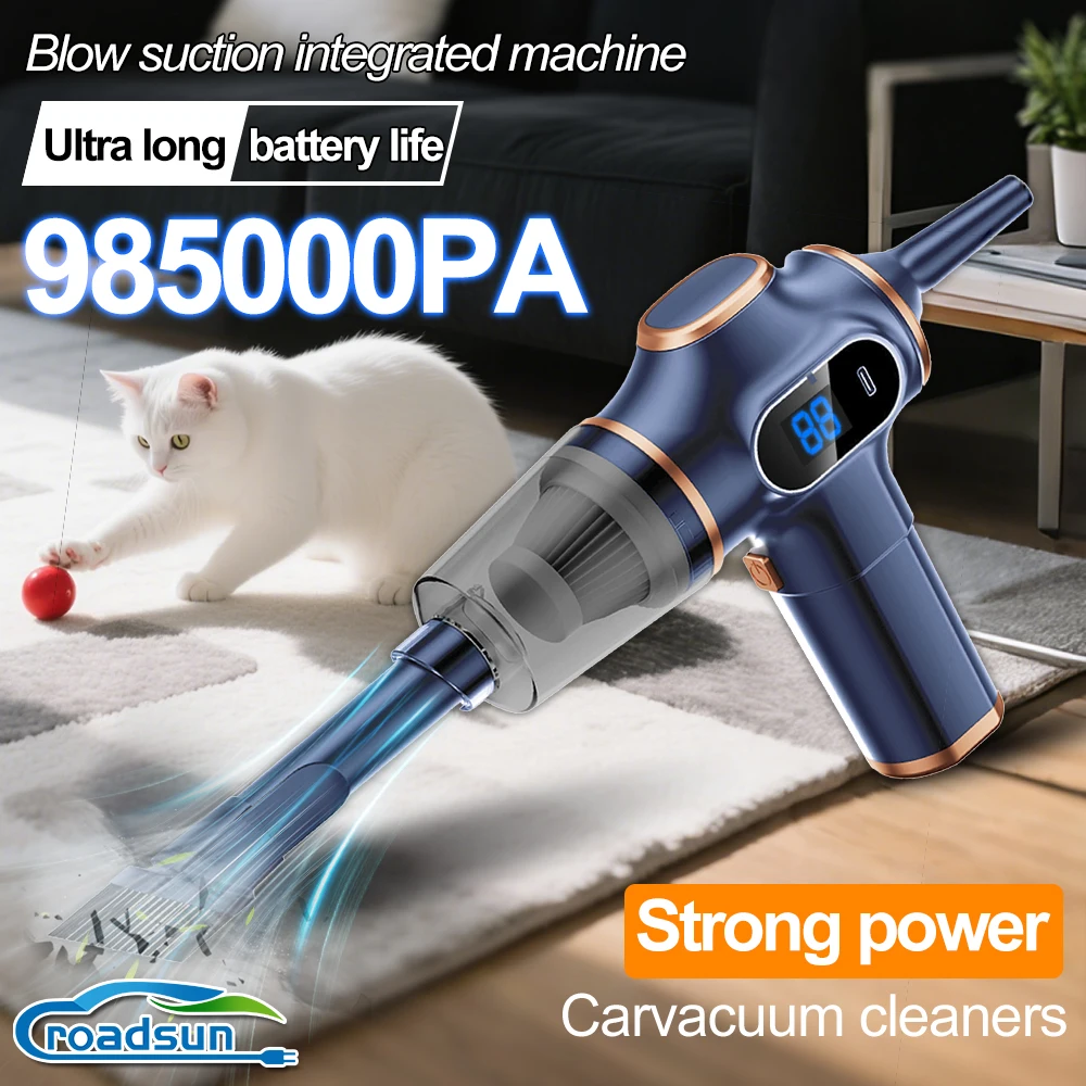 4 in 1 Car Vacuum Cleaner 98000PA Strong Suction Cordless Wireless Cleaner Portable HandHeld Vacuum Cleaner Cleaning Machine
