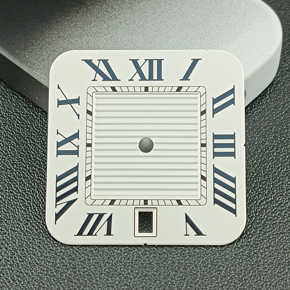 Мужские часы с квадратным циферблатом NH35, римский циферблат, подходят для аксессуаров для часов с механизмом NH35