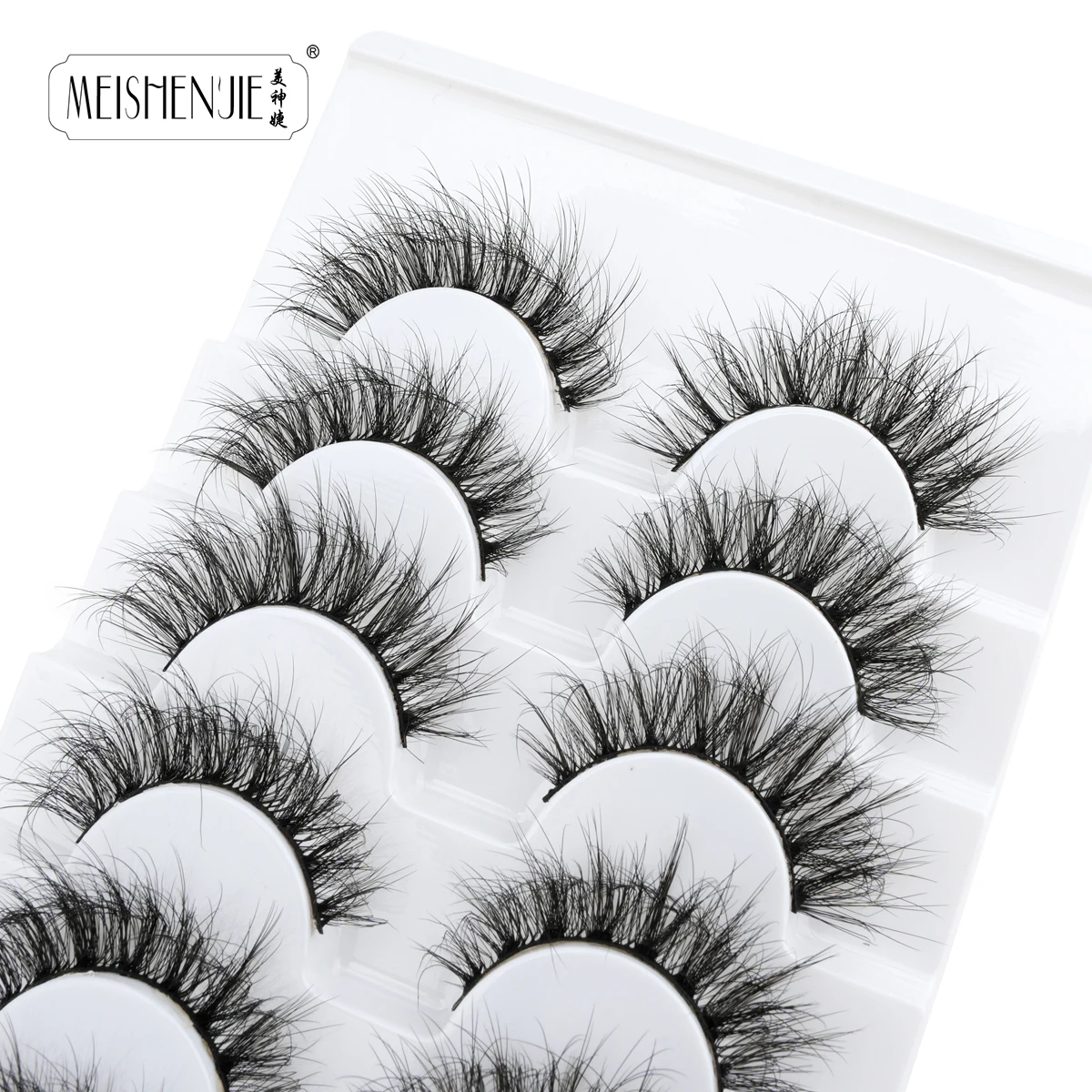 MEISHENJIE 7 Paar 3D-Nerzwimpern, dramatisch, dick, Make-up, unordentlich, weich, falsche Wimpern, flauschig, wispy, künstliche Wimpern, Maquillaje-Schönheitswerkzeug