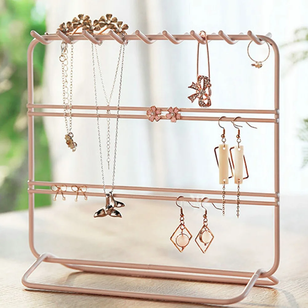 

2Pcs Jewelry Display Stand Sturdy Thickened Earrings Bracelets Necklaces Rings Watch Organizer Holder for Retail Store Trade