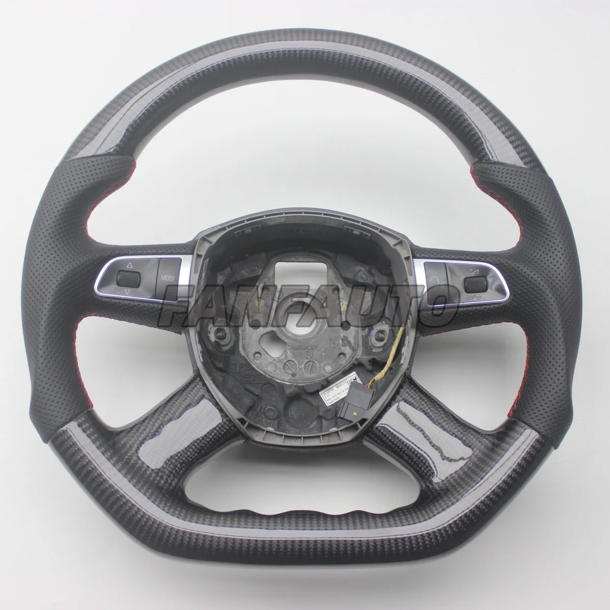 

Replacement Real Carbon Fiber Steering Wheel with Leather for Audi A4 A4L B8 A6 A6L C6 2004-2011 Q7