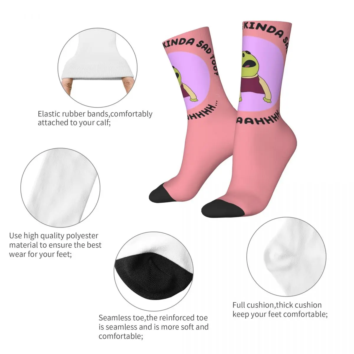 Are You Feeling Kinda Sad Nanalan Theme Design All Season Socks Merch for Men Women Cozy Printing Socks