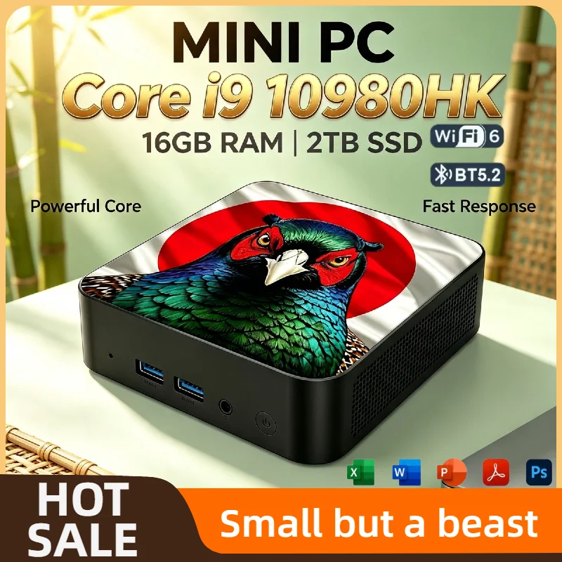 インテル-core-i9-10980hk-ミニpc-16gb-ram-1tb-2tb-ssd-m2-低消費電力-nvme-wifi-6-bt52-デスクトップコンピューター-プロ仕様-高速