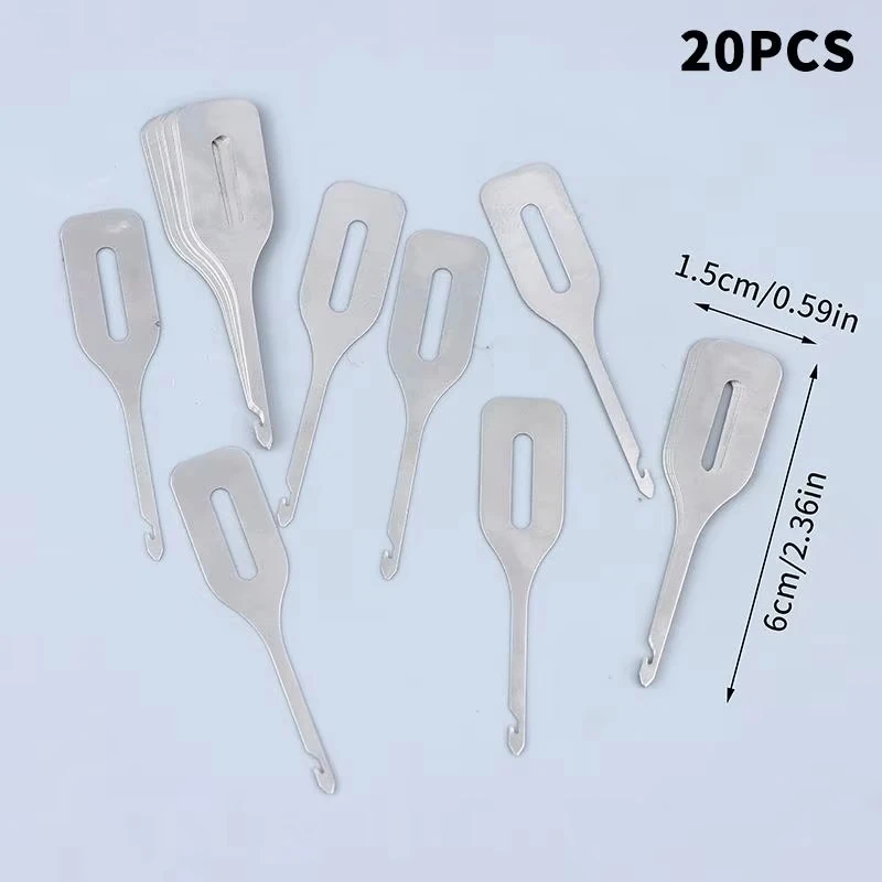 20PCS Of Stainless Steel Quick Threading Machine Embroidery Sewing Accessories DIY Hand Woven Cross Stitch Threading Tool