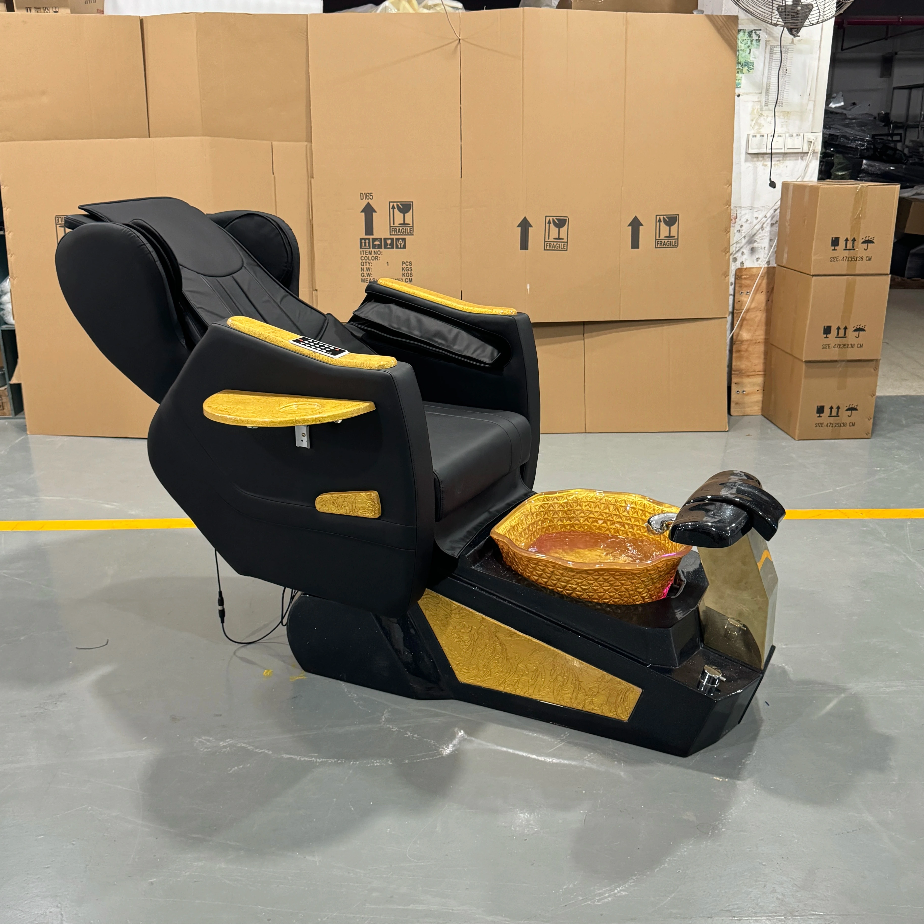 

New Luxury Adjustable Pedicure Chair with Foot Spa Massage Ideal for Nail Salon Furniture