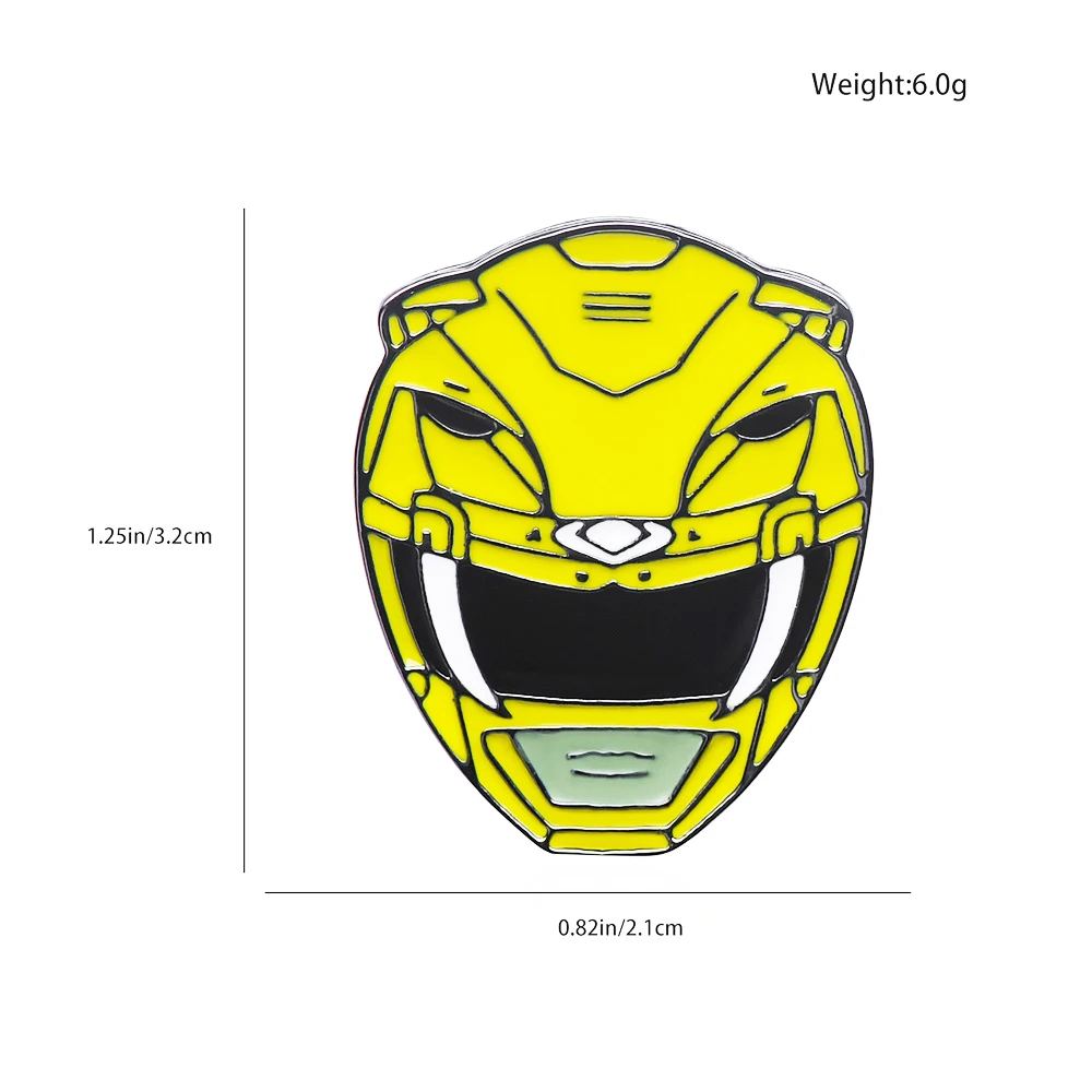 Набор эмалированных булавок Power Dinosaur Rangers, красочный боевой костюм, боевой шлем, значок на лацкане, классическая коллекция ювелирных