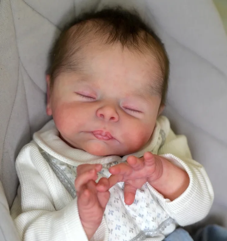19inch Unpainted Reborn Doll Kit Christopher Unfinished Unassembled DIY Doll Parts with Cloth Body for Artists