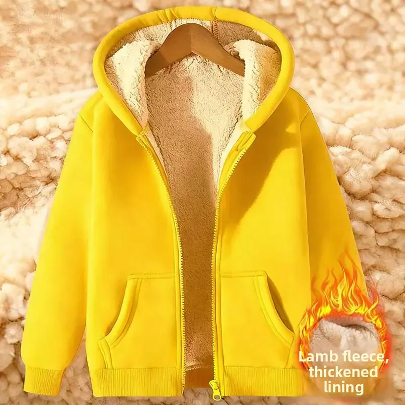 Women's Oversized Hoodie Sweatshirt Fleece Lined Thick Warm Casual Loose Cardigan Coat Zipper Design Polyester Fabric Winter
