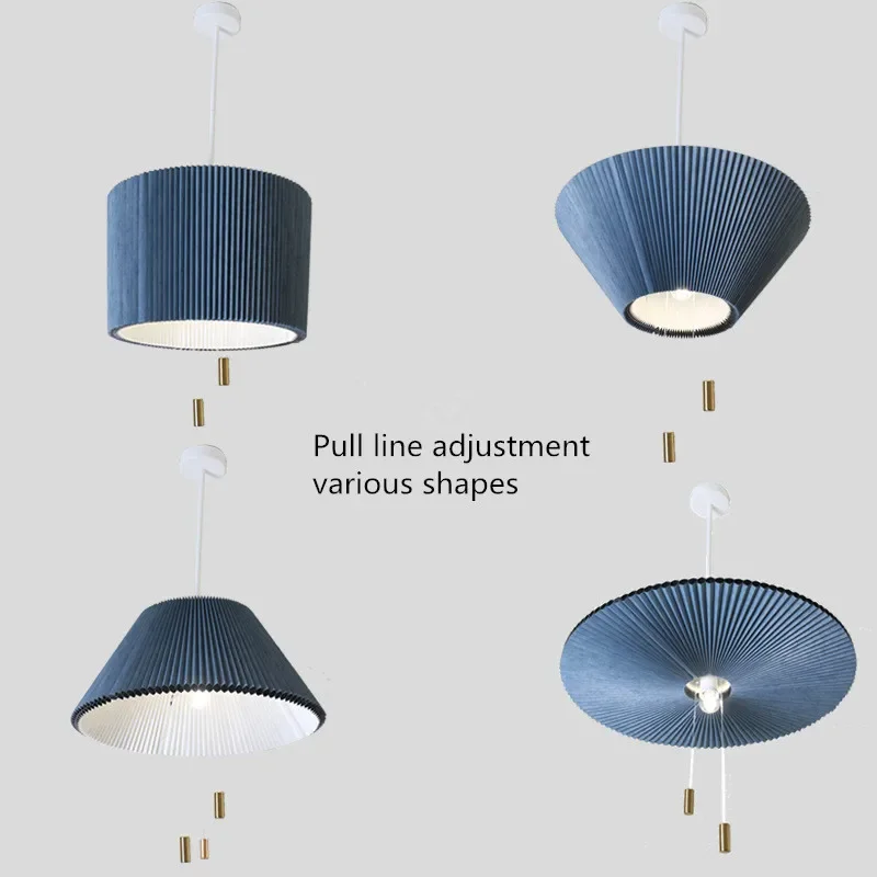 Ins Hot Postmodern Nordic Art Restaurant Bedroom Home Decor  Loft Creative Fold Deformation Umbrella Pendant Light Fixtures