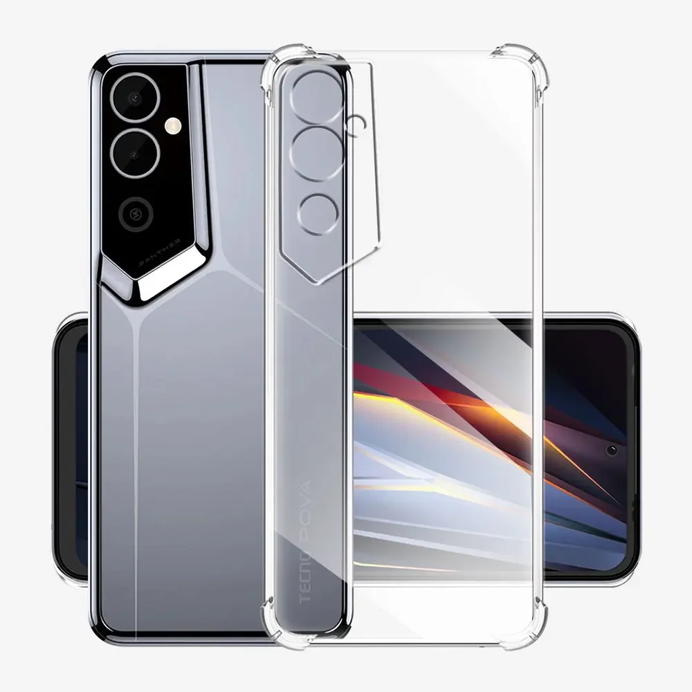 For Tecno Pova Neo 2 Case Clear Shockproof Silicone Soft Phone Cover Cases For Tecno Pova Neo 2 Coque For Tecno Pova Neo 2 Funda