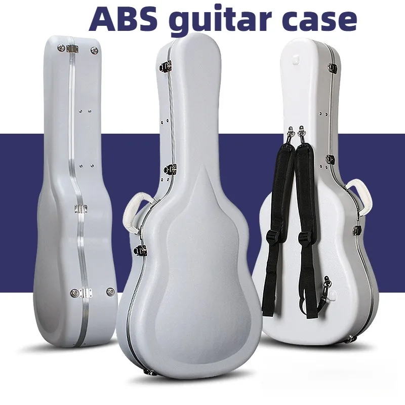 41 Inches ABS Waterproof Guitar Case Portable Shoulders Thickened Shockproof Stable Guitar Box Musical Instrument Accessory