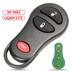 Jingyuqin 3 Buttons Remote Car Key GQ43VT17T/GQ43VT9T 315MHZ For Dodge Jeep fit Chrysler Concorde 300M 2001-2004 Keyless Fob