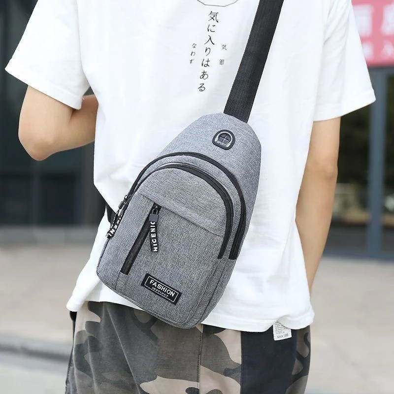

Men's Multi-Functional Travel Waist Bag Crossbody Bag Can Hold Earphones Leisure Busin Bag Outdoor Sports Zipper ket