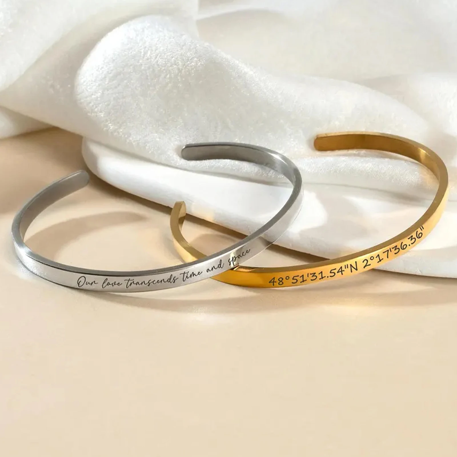 

Lemegeton Engraved Name Bracelet Custom Roman Number Date Bangle Stainless Steel Jewelry Personalized Cuff Bracelet Mom Gifts