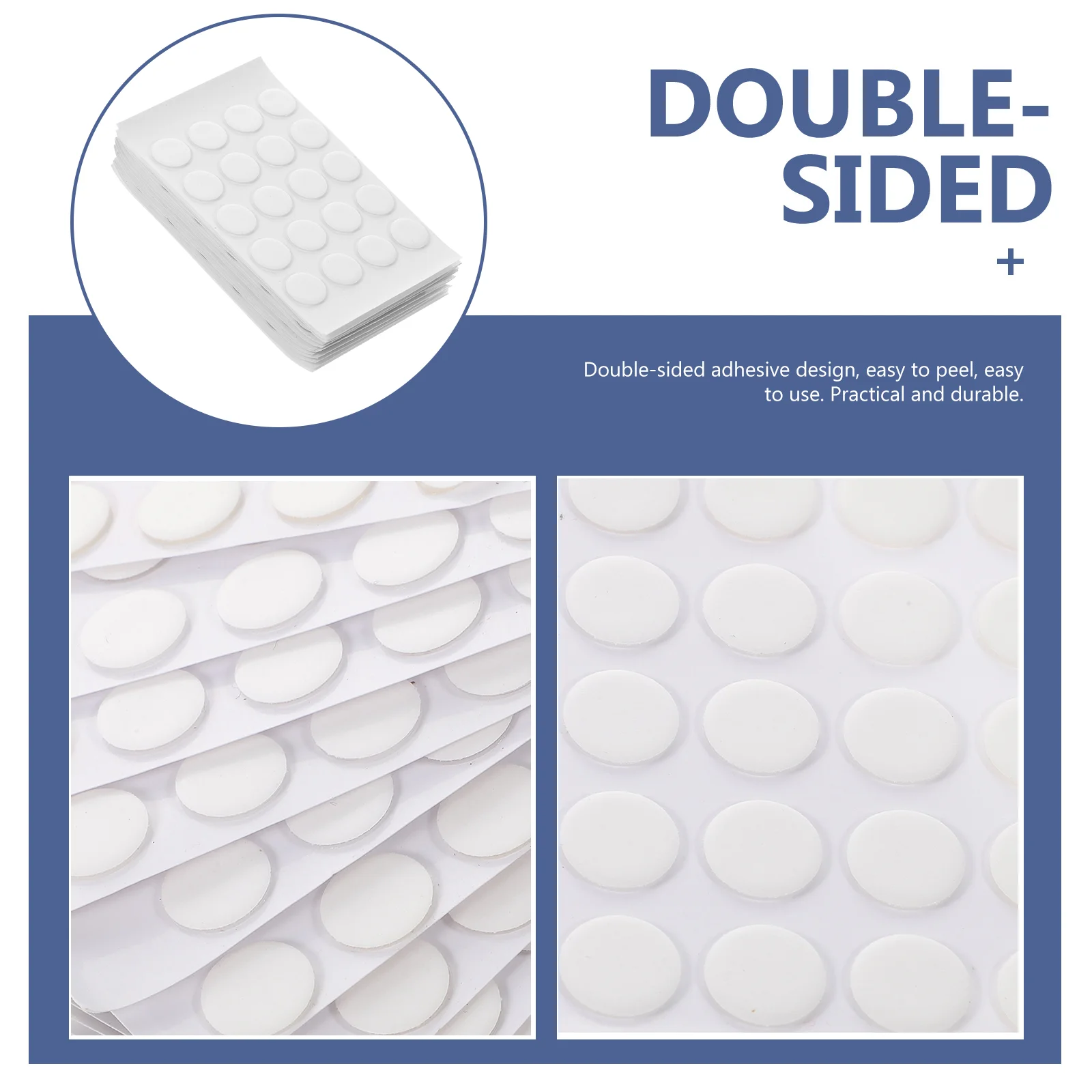 Double Sided Tape Craft Sides Two Dot Sticker Clear Stickers Sticky Adhesive Circle