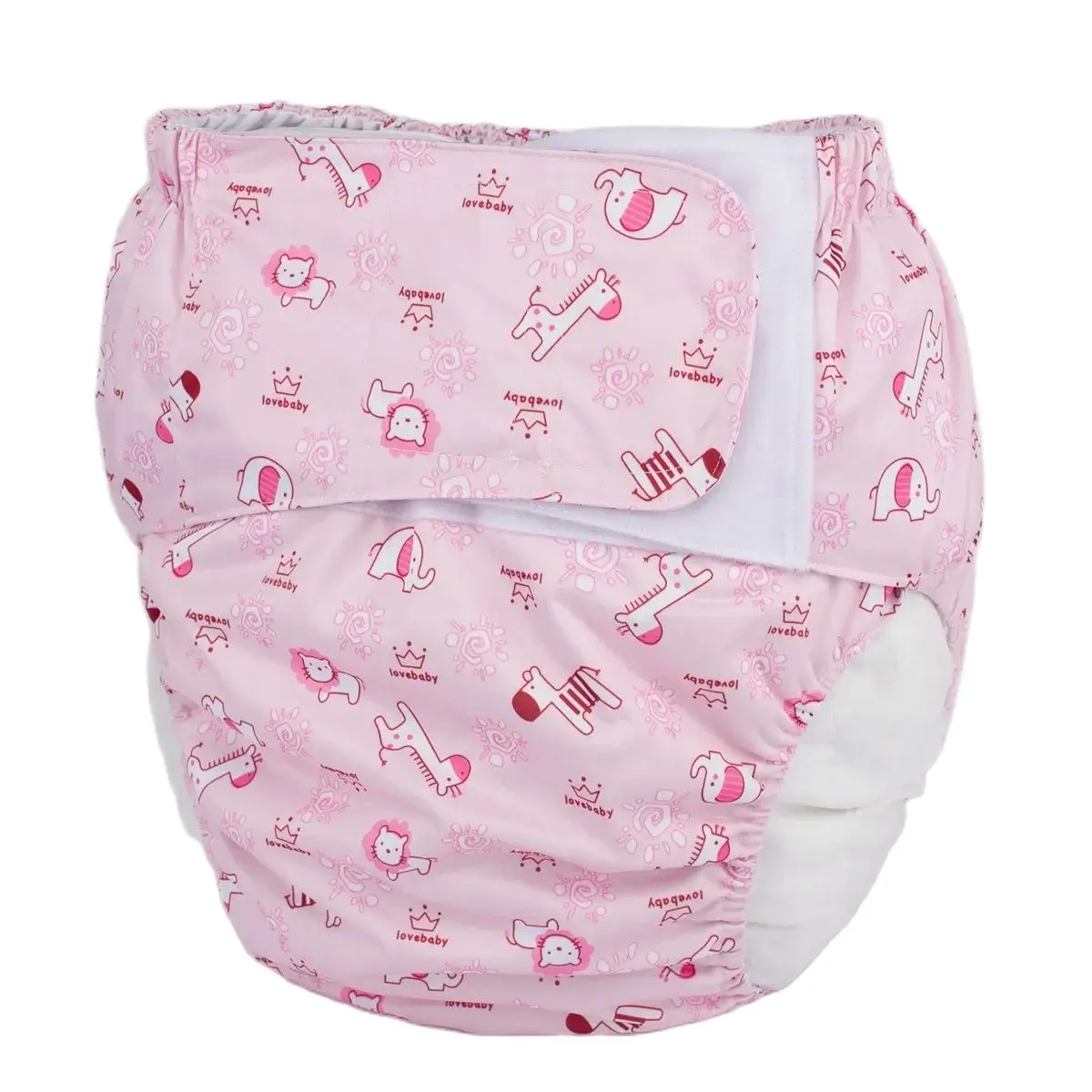 [Sigzagor]1 XL Adult Cloth Diaper Nappy Urinary Incontinence Pocket Reusable Insert Hook and Loop ABDL Age Play 26.7in to 50.4in