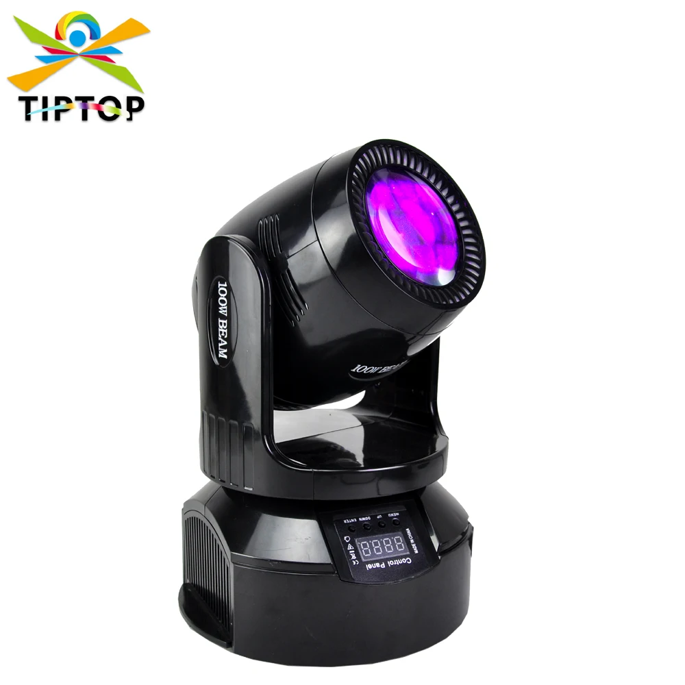 

TIPTOP New 100W Beam Led Moving Head Spot Light 7 Color 9 Gobo 8 Facet Prism Lens 8 Degree Beam Angle Ceiling Assemble Light