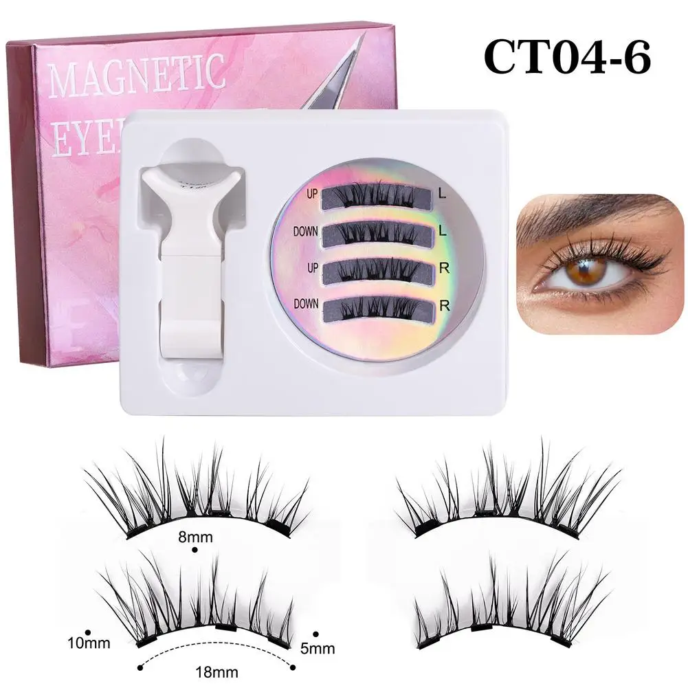 Pluizige Magnetische Wimpers Kit Herbruikbare Geen Remover Curling Up Volume Lash Clusters Met DIY Applicator Schoonheid Oogmake-up