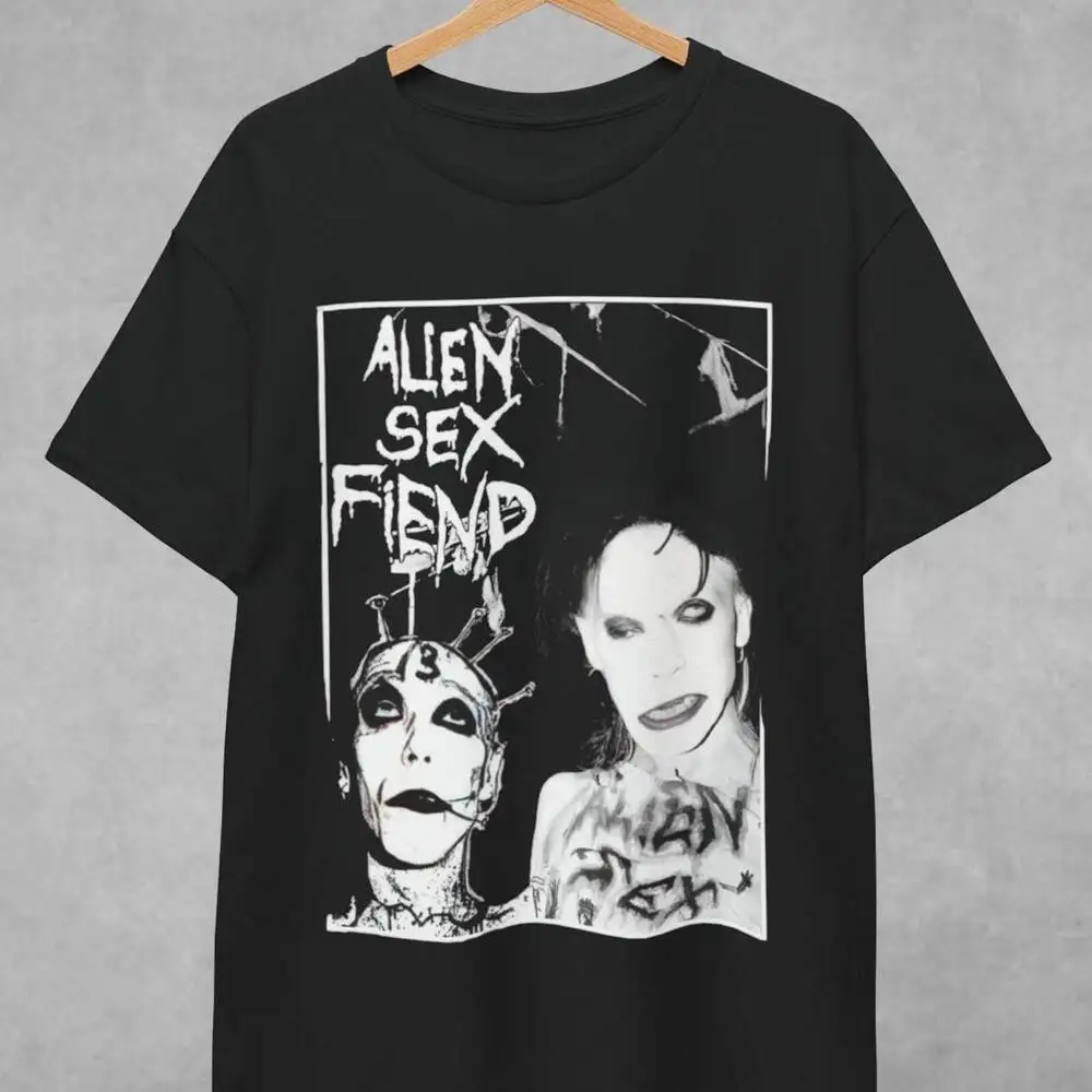 Футболка с изображением инопланетянина из хлопка, в винтажном стиле, большого размера