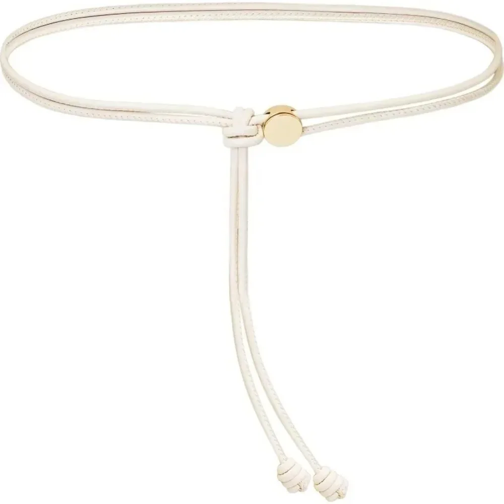 For Dress Shirt Top Thin Rope  Belt Stylish Women's Adjustable Imitation Leather Waistband Belt Imitation Leather Belt Versatile