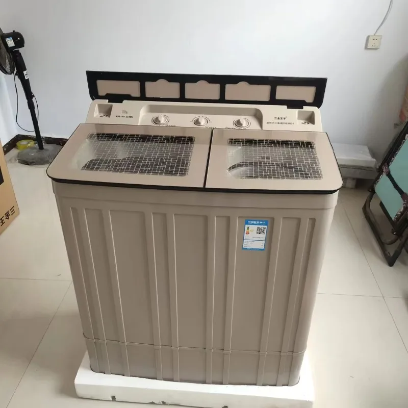 15kg Semi-Automatic Dual Bucket Electric Washing Machine Dryer Large Capacity Home School Commercial Hotel Use Top