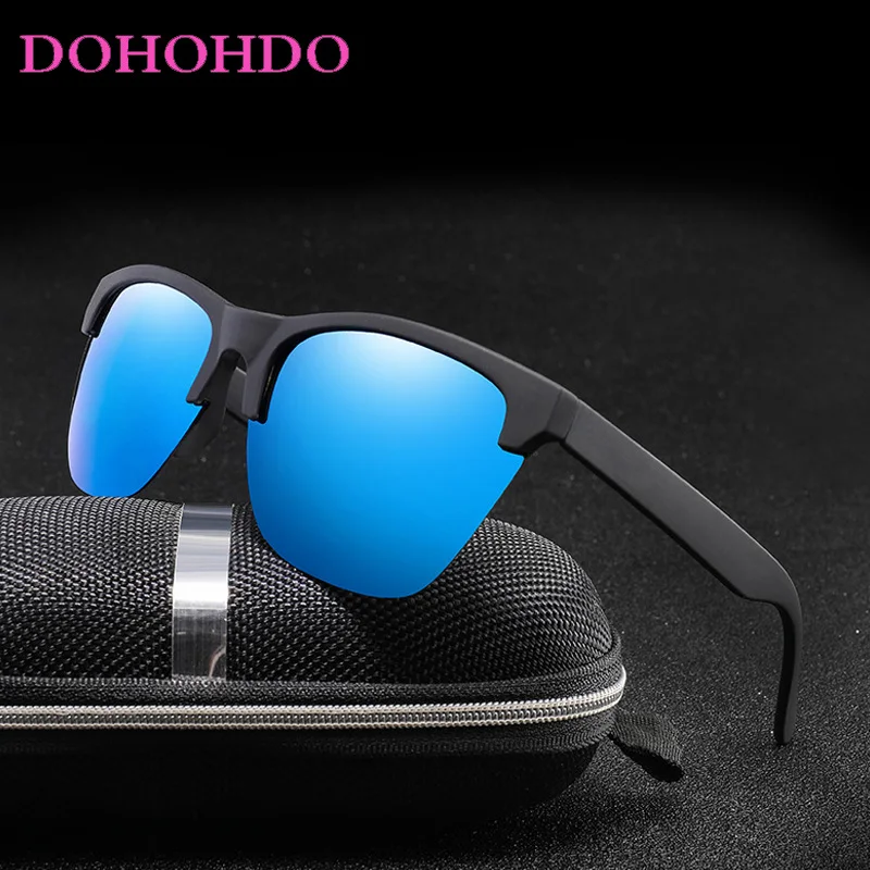 

Retro Semi-Rimless Polarized Sunglasses For Women Men Driving Night Vision Glasses Mirror Goggles Vintage Outdoor Sports Eyewear