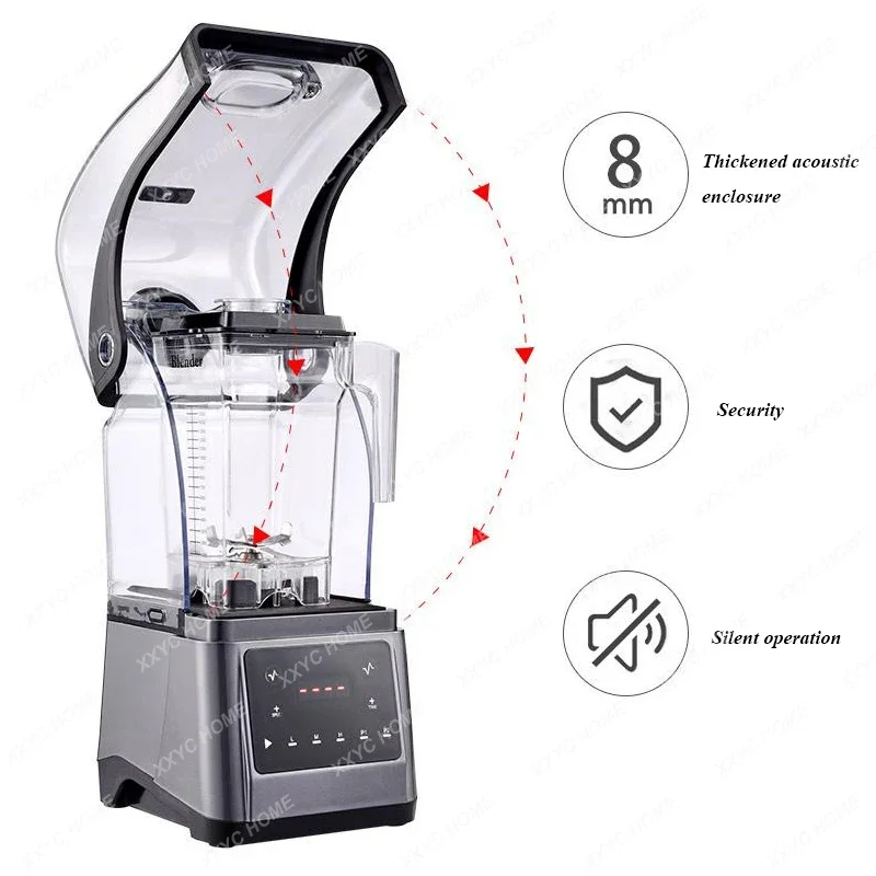 110V/220V Slush Machine Commercial Silent Wall Breaker With Cover Ice Mixer Special For Milk Tea Shop