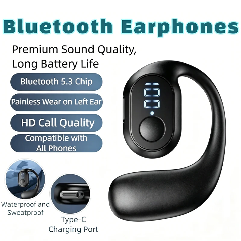 Q7-Wireless Bluetooth Headphone TWS Ear Hook Earphone HiFi Stereo Noise Reduction Headset Waterproof Earbud for Huawi For Xiami