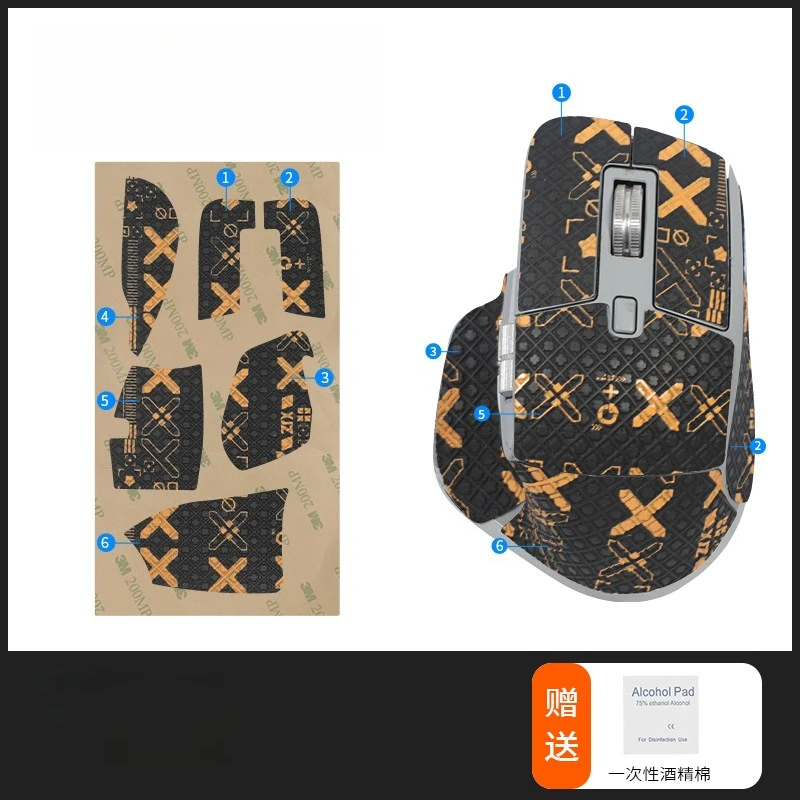 

For Logitech MX Master 3S Anti-Slip Mouse Sticker Set Sweat Proof Covers Foot Pads & Free Cleaners