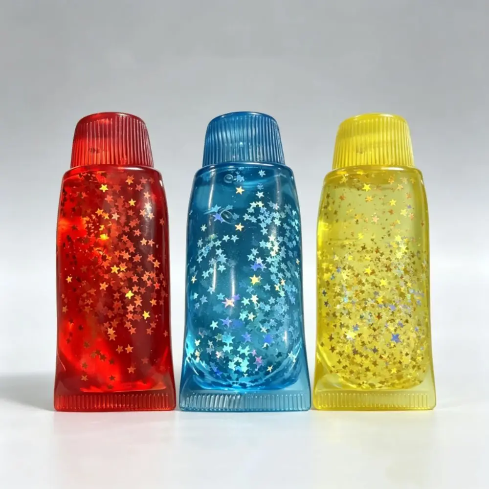 Glitter Star Toothpaste Squishy Sensory Shapeable Facial Cleanser Fidget Bling Bling Soft Elastic Squishy Birthday Gift
