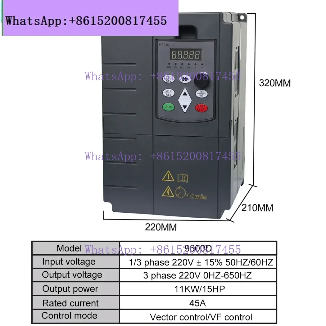 1pcs  for AC 220V 11/15/18.5/22/30/37/45/75KW 1 phase input 3 phase output frequency converter for motor Speed Controller