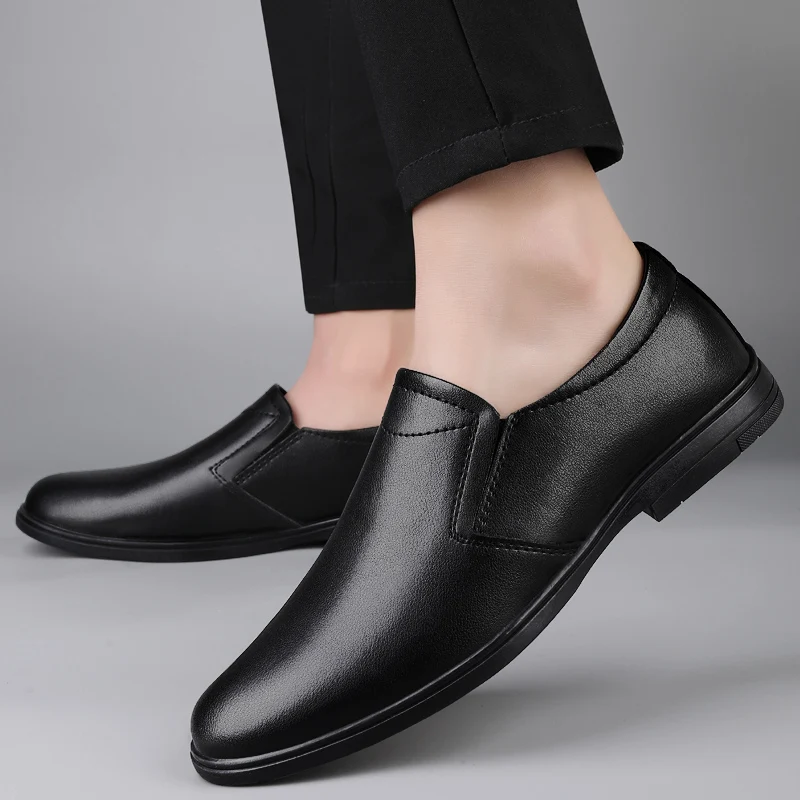 

Luxury business men's leather shoes Casual Gentleman high-quality Style Design DRESS office paty Black Plus Size shoes Hot