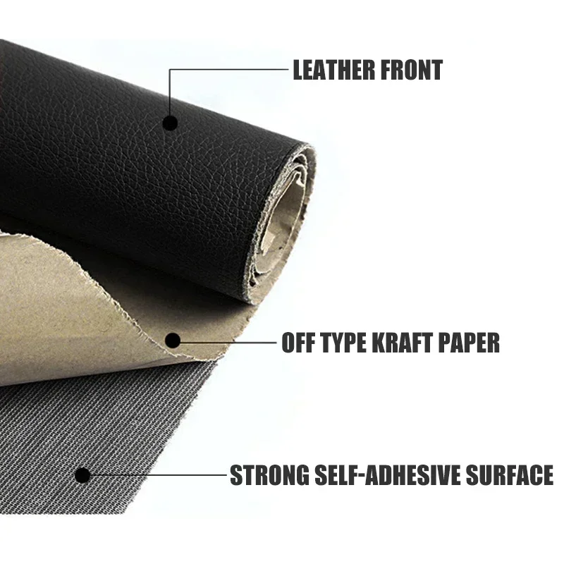 50x137CM strong self-adhesive paper artificial PU leather fabric patch car seat sofa furniture repair patch