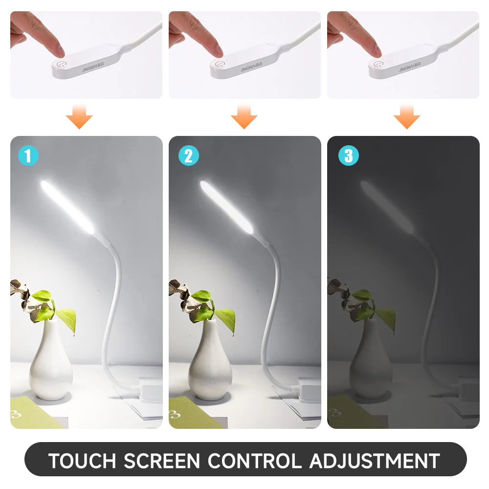 Luz para máquina de coser, 30LED, tres modos, luz de atenuación táctil con Base magnética, lámpara de iluminación de trabajo adsorbed ajustable Flexible
