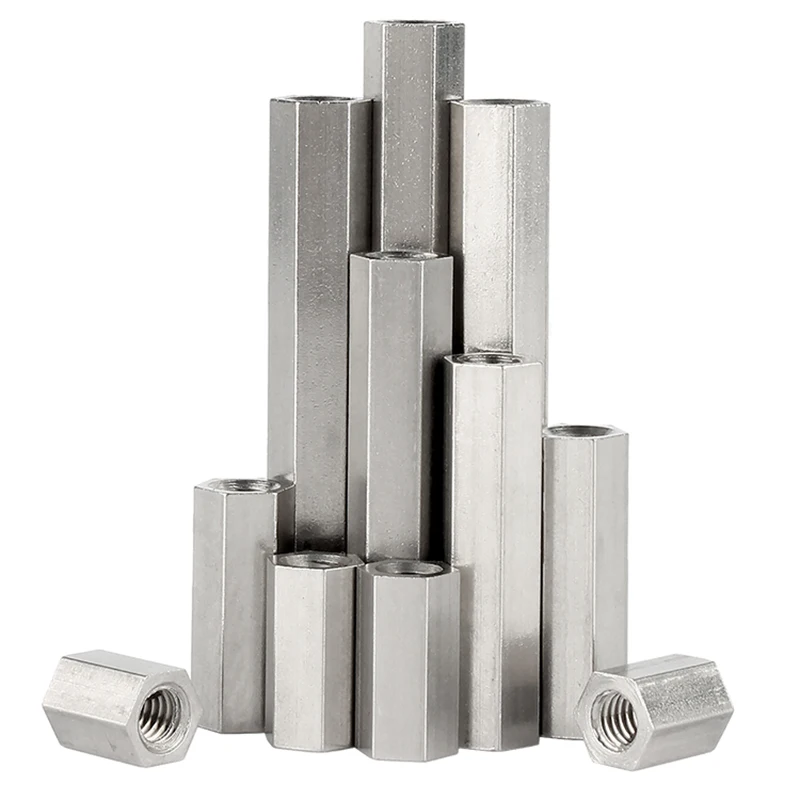 

M6 M8 M10 304 Stainless Steel A2 Hex Standoff Spacer Long Rod Coupling Hex Nut Bolt Length 9-100mm