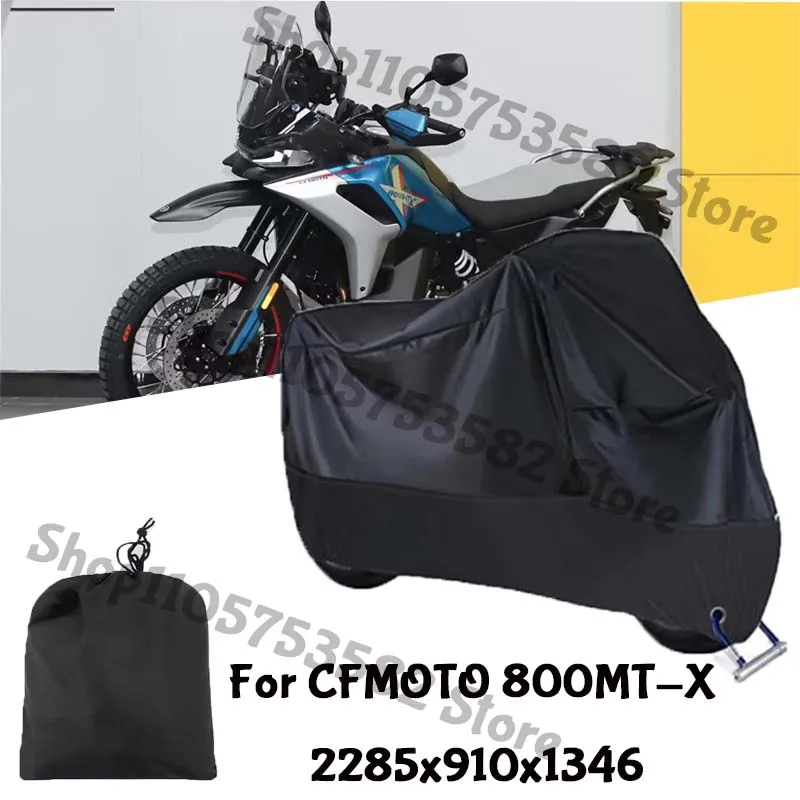 Motorcycle Full Covers For CFMOTO 800MT-X Car Outdoors Sun Protection Dust No Ear Thickened Oxford Clothcover Accessories