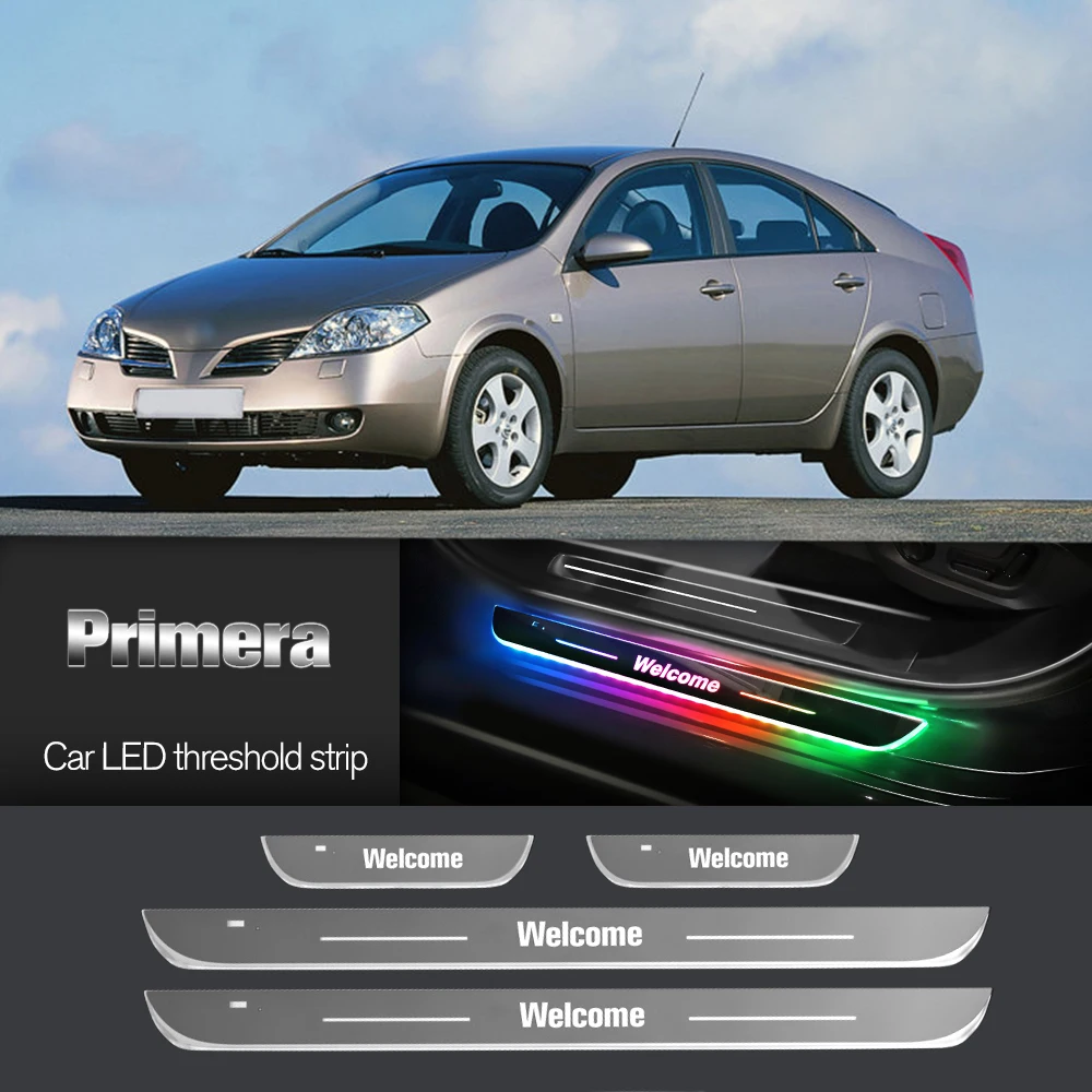 

Car Door Sill Light For Nissan Primera P12 2001-2007 2003 2004 Customized Logo LED Welcome Threshold Pedal Lamp Accessories