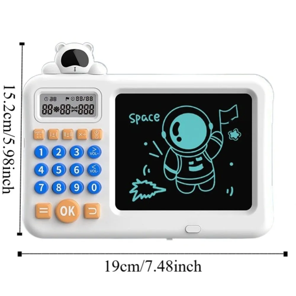 Learning Machine Early Education Oral Calculator LCD Screen Drawing Toy Math Game LCD Writing Board Yellow Duck Multi-Functional
