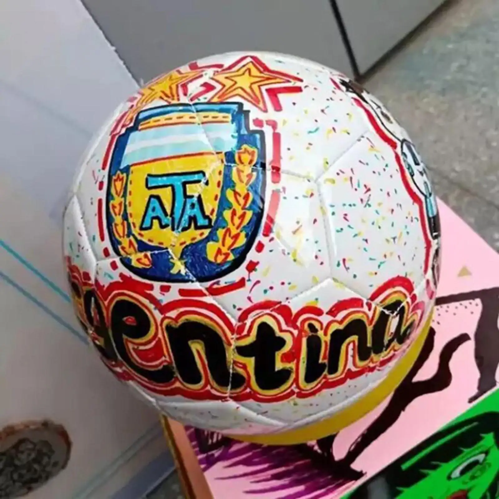 ลูกฟุตบอลสีขาว ลูกฟุตบอลฝึกซ้อมสำหรับเด็กชายและเด็กหญิง ขนาดการแข่งขัน 3