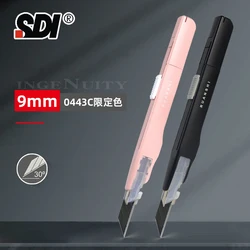 SDI Small Utility Knife 30Degree Blade Anti Shaking Safety Precies Cutting Knives Box Cutter Self-Locking Design For Film Cuting